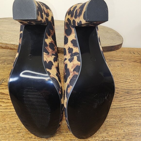 Round Toe Leopard Print Block Heels by Didifu-Size 9.5 - Picture 5 of 9